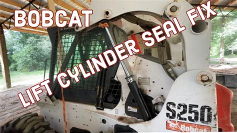 changing skid steer lift cylinder seals|bobcat s250 hydraulic lift seal.